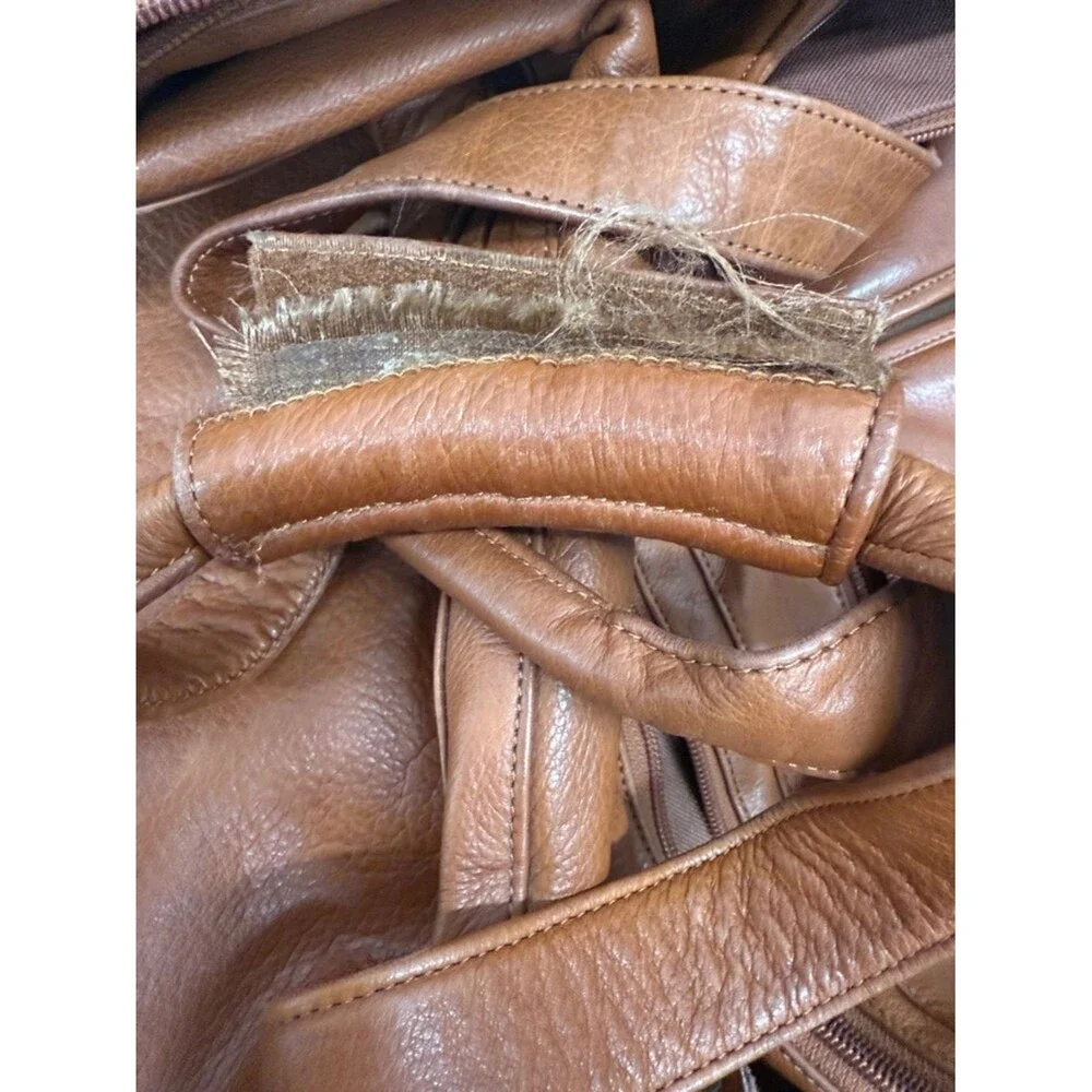 Leather Duffel Bag in Saddle Brown